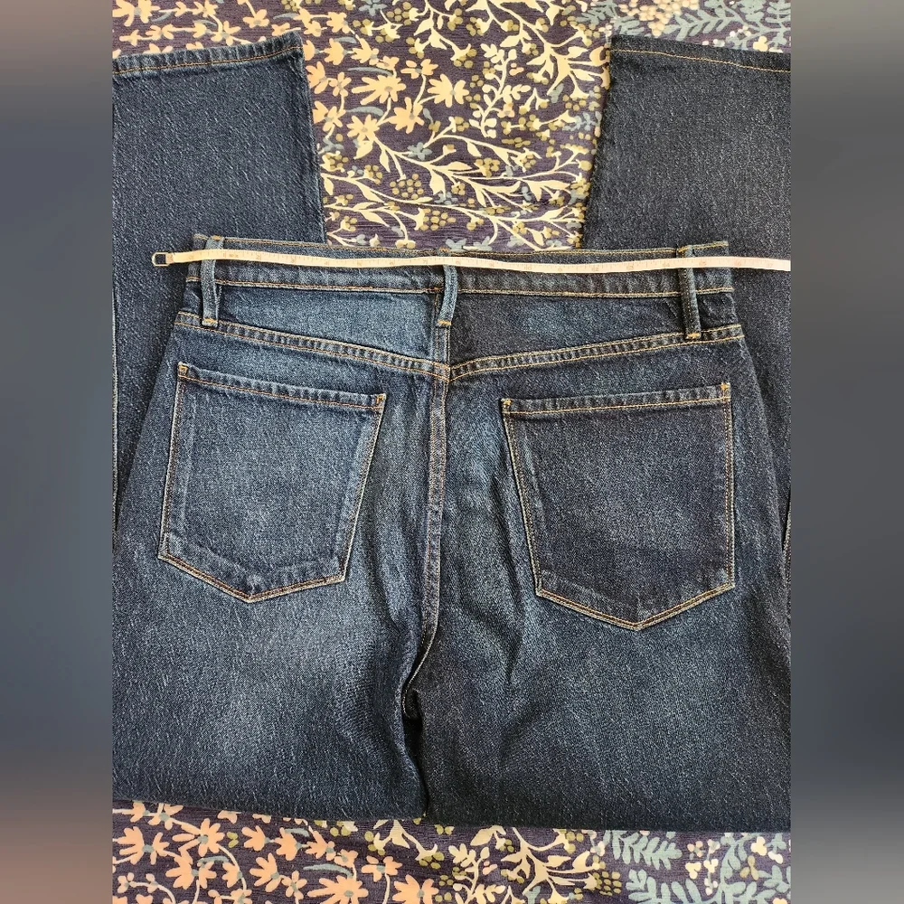 Frame Le Sylvie Slender Straight High Rise Blue Jeans Size 30 - Picture 8 of 12